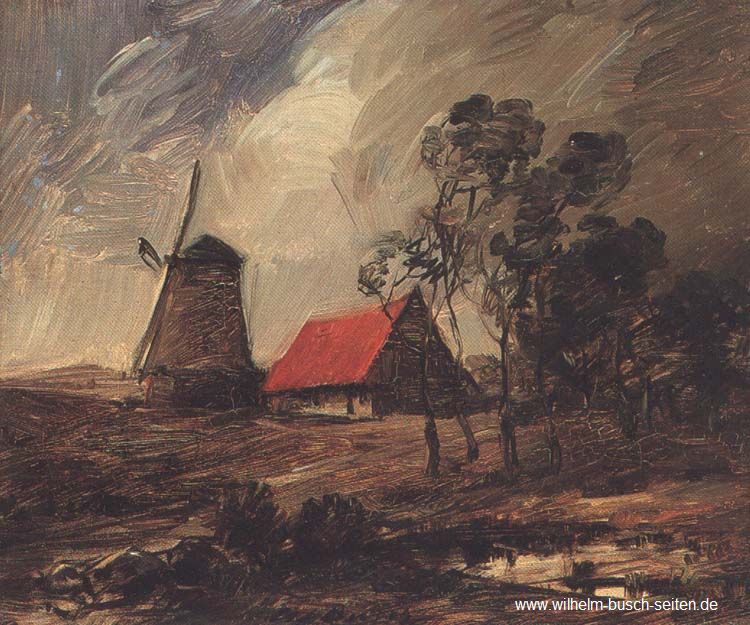 Landschaft mit Windmühle